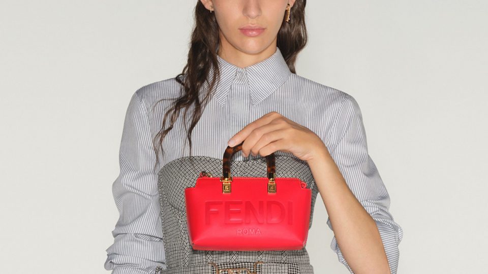 Fendi By The Way Mini Leather Cross-Body Bag in Pink