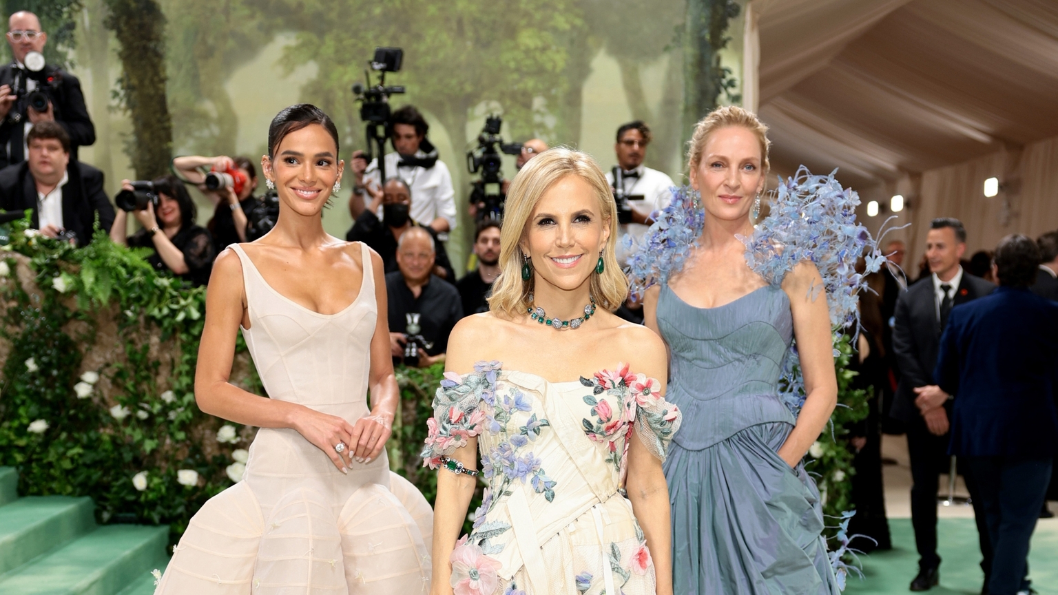 Uma Thurman & Bruna Marquezine Wore Tory Burch to Met Gala 2024