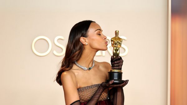 Zoe Saldaña Unveils New Cartier Jewellery at the Oscars