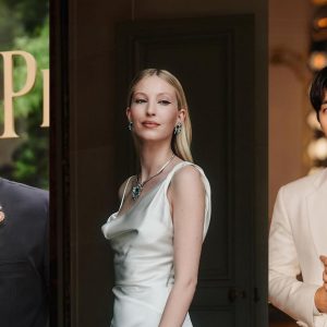 Apo Nattawin, Jun Ho, and Ella Richards at the Piaget High Jewellery Gala